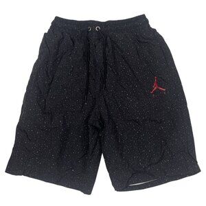 AIR JORDAN shorts swim trunks MENS small black red with gray specks